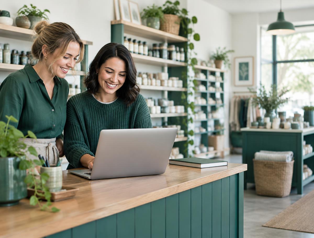 Local business team using IBG Digital in their store